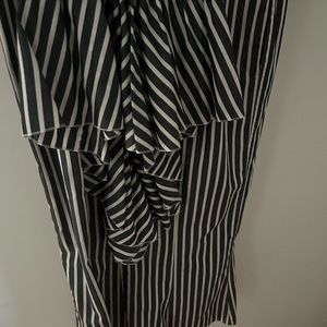 Haute couture Jil Sander dress w/rear ruffle bustle see photos; made W Germany.